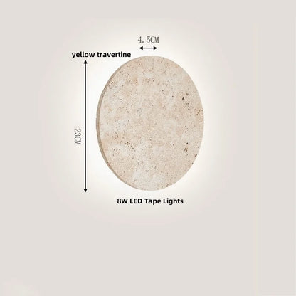 DecorBites™ LED Wall Lights Yellow Travertine Interior Home Decor Bedside Lamp