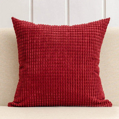 Decorbites™ Kordflanell Maiskorn-Muster Kissenbezug Einheitsfarbe Dekokissen-Hülle 40/45/50/55/60 cm