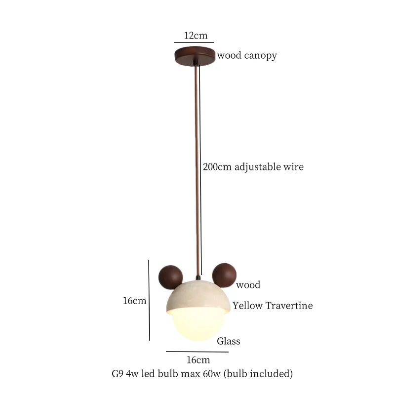 Decorbites™ LED Gelbe Travertin-Hängeleuchte für Vintage-Heimdekoration