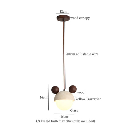 Decorbites™ LED Gelbe Travertin-Hängeleuchte für Vintage-Heimdekoration