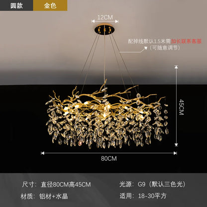 Decorbites™ Goldener Ast LED Deckenleuchter Moderner Wohnzimmer Pendelleuchte