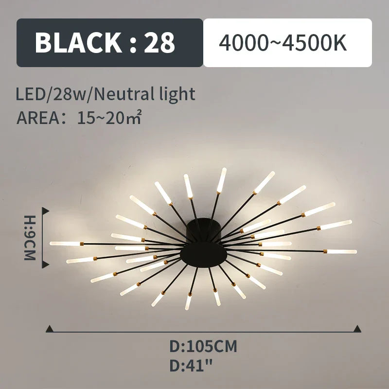 Decorbites™ LED-Feuerwerk-Anhängerlampen – Moderne Kronleuchterbeleuchtung für Wohnzimmer und Schlafzimmer