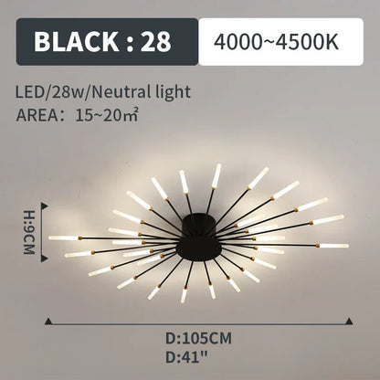 Decorbites™ LED-Feuerwerk-Anhängerlampen – Moderne Kronleuchterbeleuchtung für Wohnzimmer und Schlafzimmer
