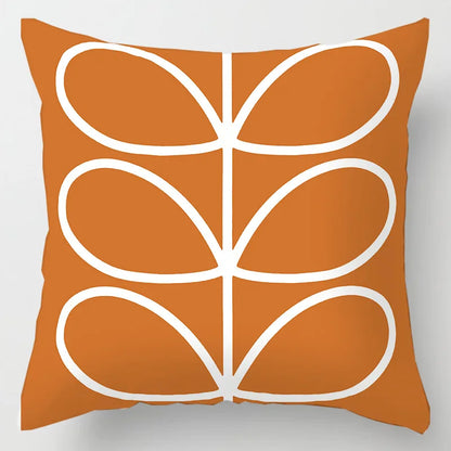 DecorBites™ Geometric Leaves Print Cushion Cover for Home Decor and Comfort