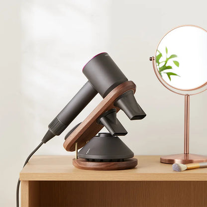 Decorbites™ Haartrockner-Halter für Dyson Supersonic – Badezimmerregal aus Walnuss-Buche