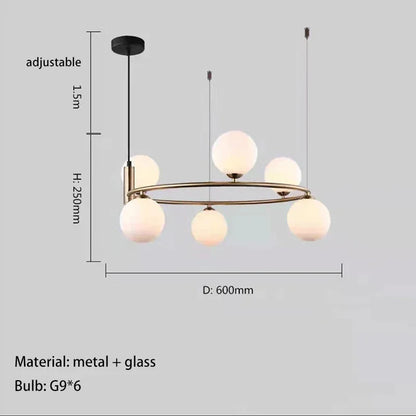 Decorbites™ Glasleuchter G9 Hängeleuchte für Wohnzimmer- und Schlafzimmerdekoration