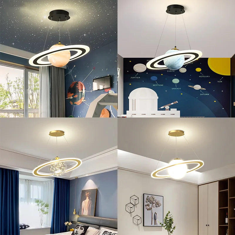 Decorbites™ LED-Acrylic-Planet-Hängeleuchte: Sternleuchter für Kinderzimmer, Wohnzimmer und Schlafzimmer
