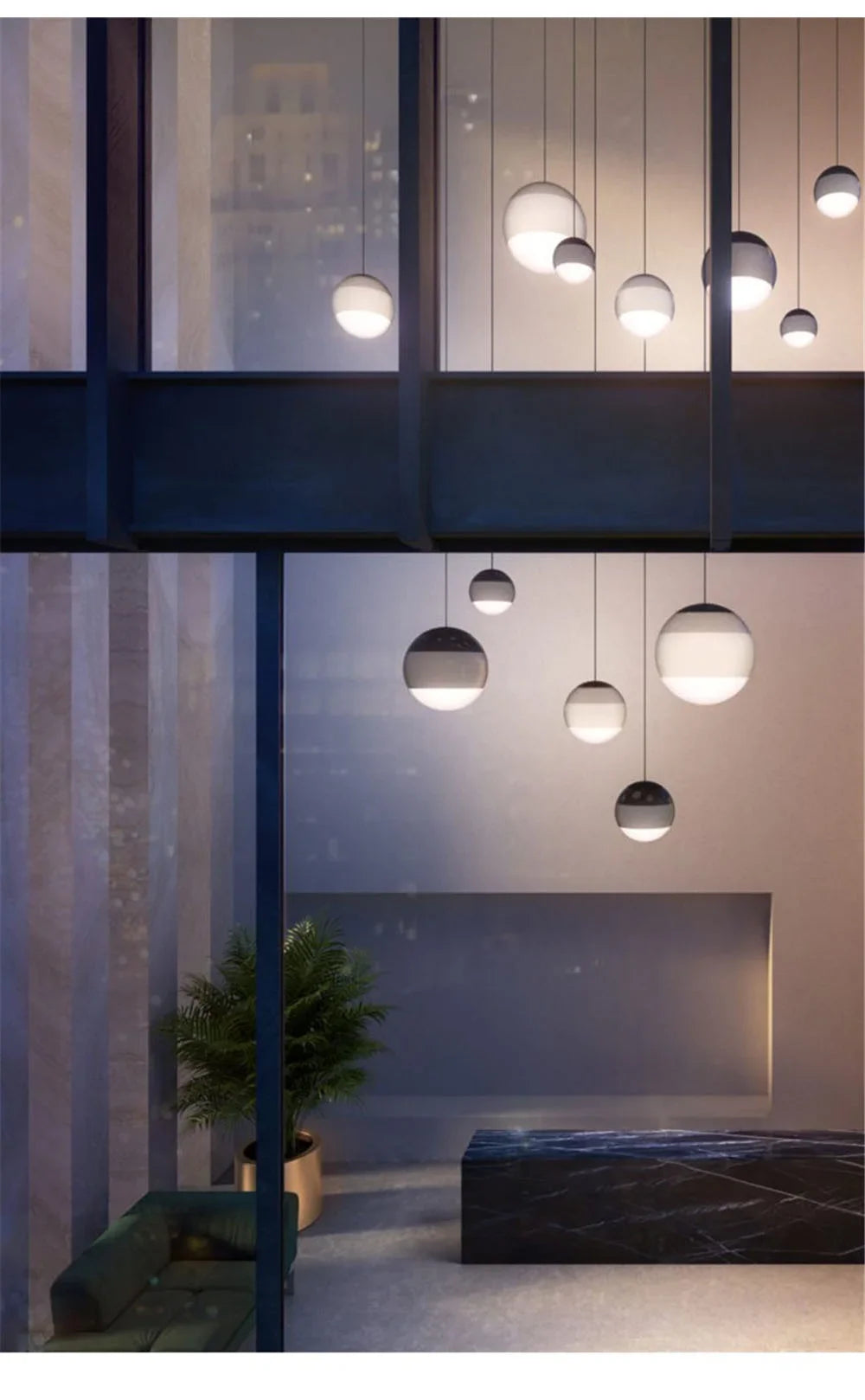 Nordische Minimalistische Farbverlauf-Glas-Kuppel-Hängeleuchten Restaurant Café Kinderzimmer Schaufenster-Dekoration LED-Licht