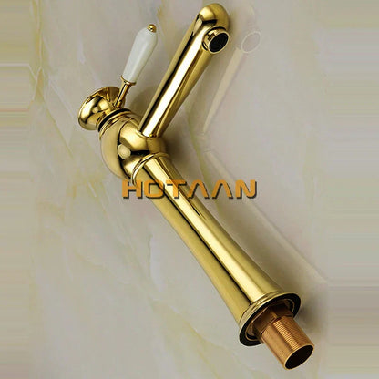 Decorbites™ Gold Beckenarmatur mit Keramik-Mischbatterie - Badezimmer Wasserhähne