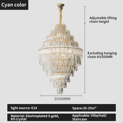 Decorbites™ Elegante Kristall-Lüster: Moderne europäische Beleuchtung für Wohnzimmer, Esszimmer und Schlafzimmer
