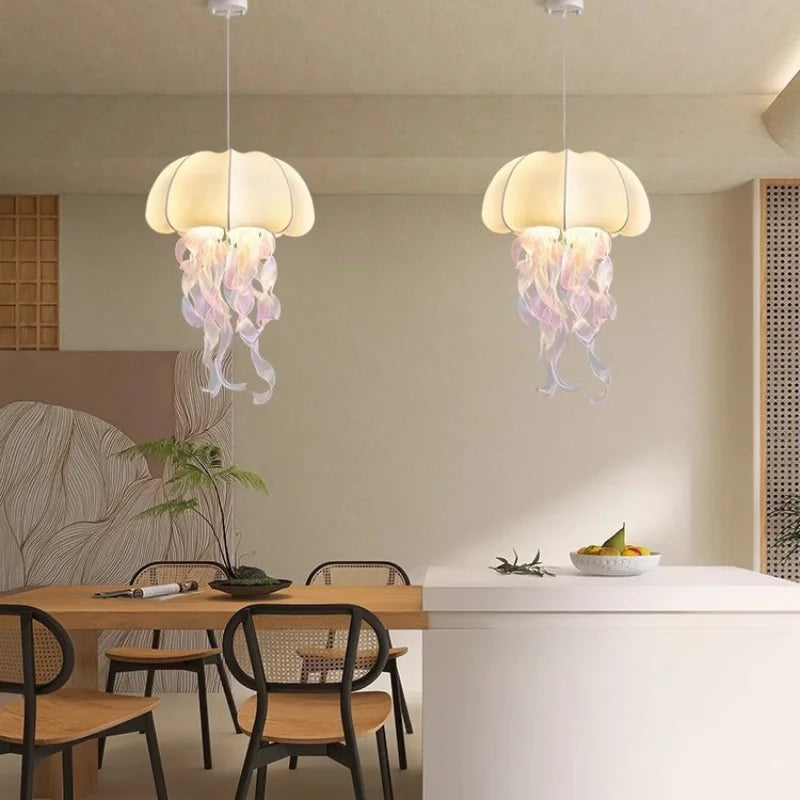 Silk Jellyfish Pendant Chandelier