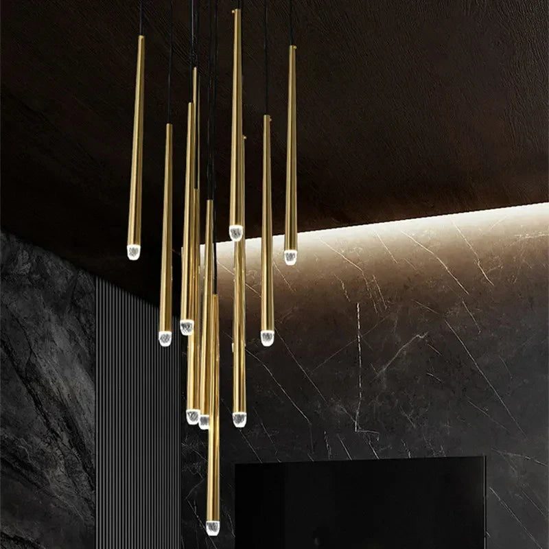 Dimmable LED Ceiling Light 14-Head Round Gold