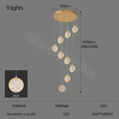 Decorbites™ Zweistöckige LED-Ring-Leuchter - Modernes nordisches Stil Wohnzimmerbeleuchtung