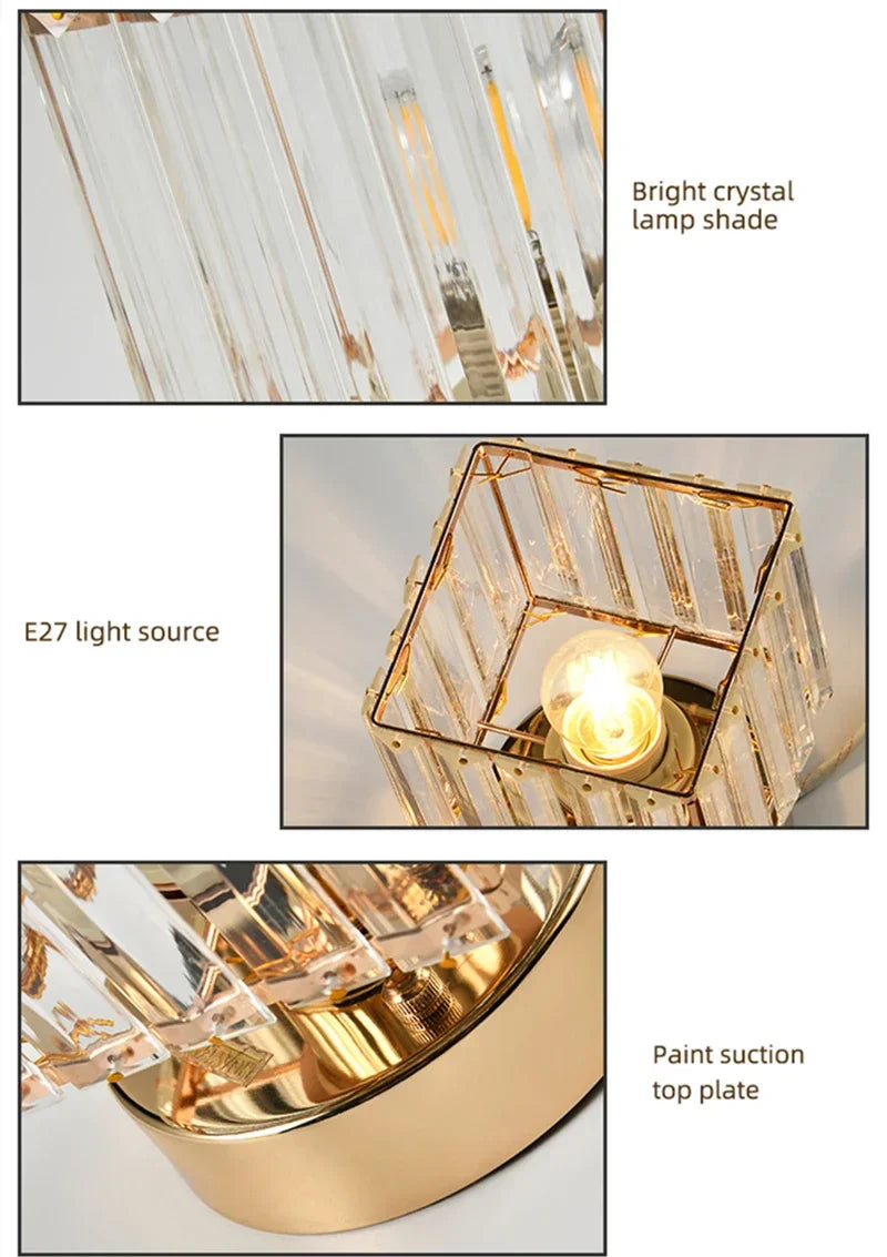 DecorBites™ Crystal Glass LED Chandelier for Modern Living, Study, and Aisle Lighting