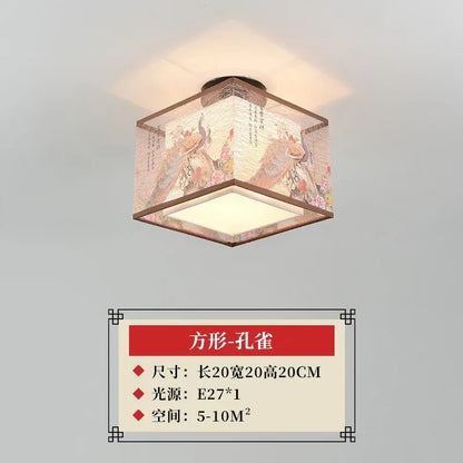 Decorbites™ Lotus Chinesische Kronleuchter Deckenlampe Einfaches Korridor-Gemälde LED-Beleuchtung