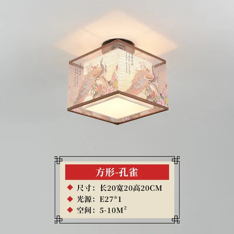 Decorbites™ Lotus Chinesische Kronleuchter Deckenlampe Einfaches Korridor-Gemälde LED-Beleuchtung