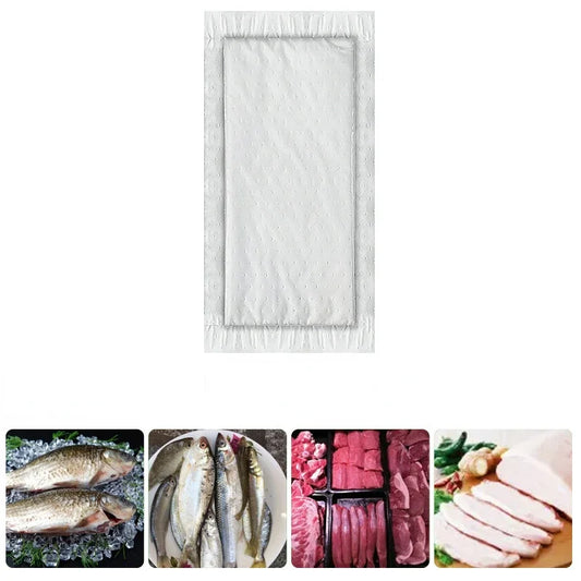 Decorbites™ Küchen-Aufsaugpads für Fleisch, Fisch, Geflügel, Obst und Gemüse – 100 Stk.
