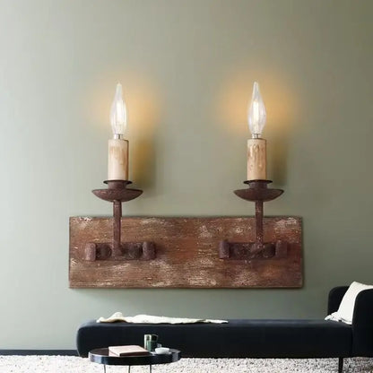 DecorBites™ Country Retro Wall Light Solid Wood for Bedroom Living Room, Creative Lighting