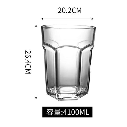 DecorBites™ Large Glass Beer Mug | Creative Transparent Glass Cup | Home Decor Gift