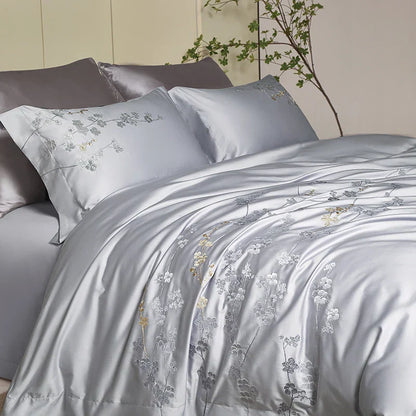 Decorbites™ Ägyptische Baumwoll-Blumenstickerei-Bettwäsche-Set 6-teilig Heimtextilien
