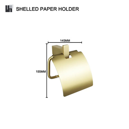 Decorbites™ Gold-Badaccessoires-Set: Handtuchstange, Toilettenpapierhalter, Handtuchhalter, Haken