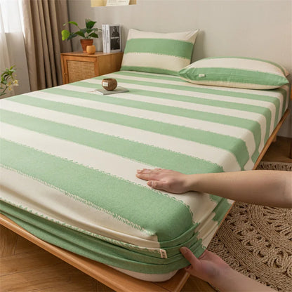 Decorbites™ Grobe Baumwoll-Bettwäsche für Queensize mit Spannbettlaken und Kissenbezügen