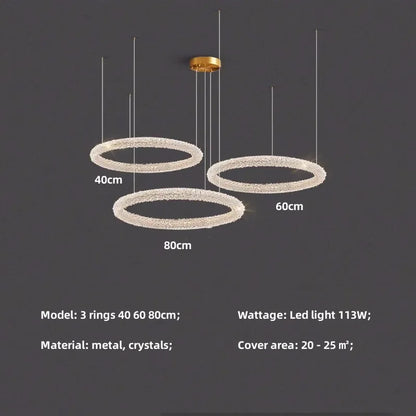 Decorbites™ Kristall-Hängeleuchte: Moderne dimmbare Kronleuchter für luxuriöses Wohnzimmer, Esszimmer, Schlafzimmer