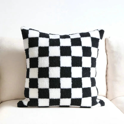 Decorbites™ Hahnentritt-Muster Kissenbezug 30x50 cm Schwarz und Weiß Bogen-Taille Kissenhülle