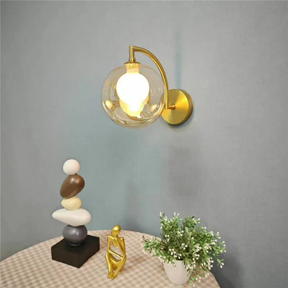 DecorBites™ Glass Ball LED Wall Sconce for Living Bedroom Dining Kitchen - Minimalist Design