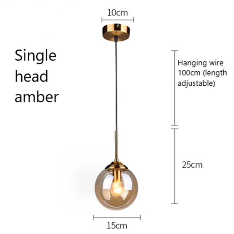 Decorbites™ Glasanhängerleuchten: Nordische LED-Hängeleuchte für Küche, Esszimmer, Schlafzimmer.