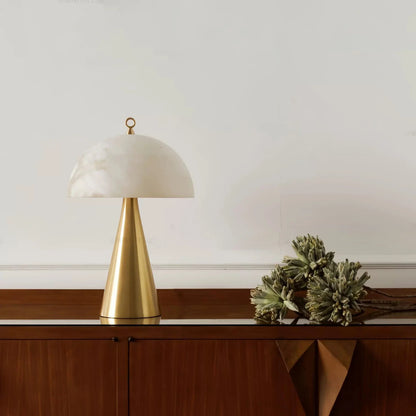 Decorbites™ Elegante Natürliche Marmor-Tischlampen mit Kupfersteinbasis