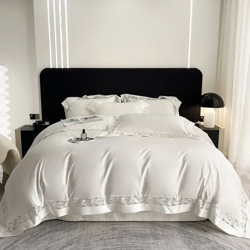 White Lace Cotton Bedding