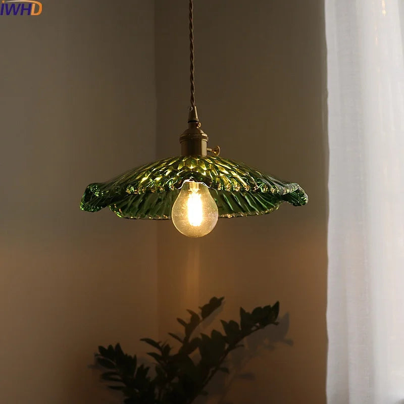 Decorbites™ Grünes Glas LED-Hängeleuchte - Nordisch Modern Kupfer Leuchte Suspendu