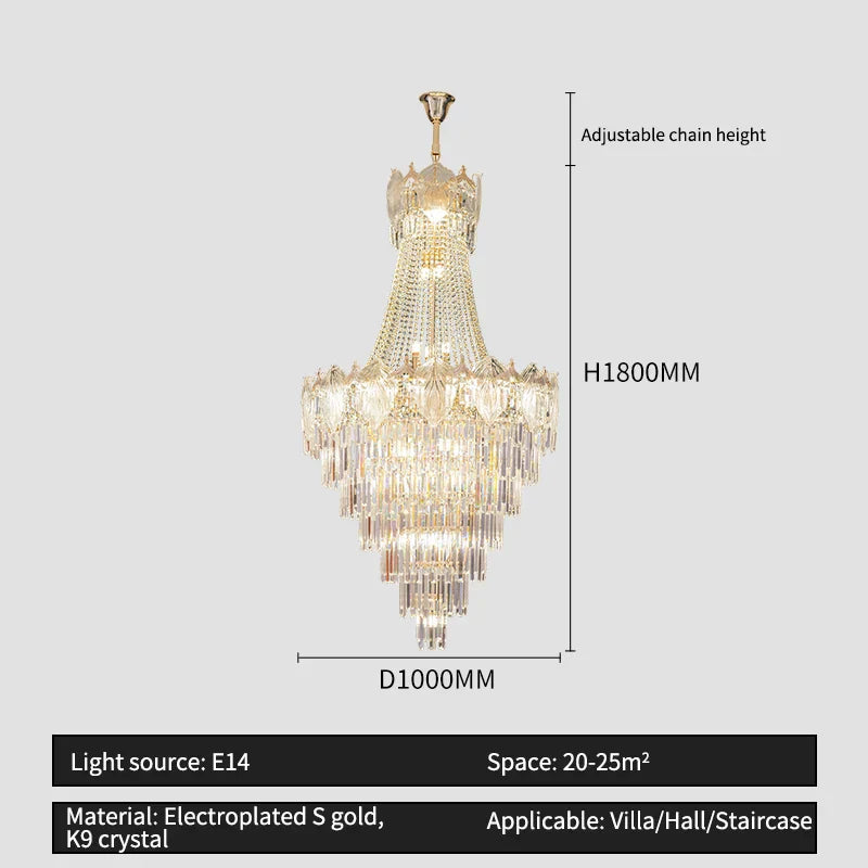 Decorbites™ Elegante Einfache Treppenhaus-Leuchter LED Wohnzimmer Villa Kreative Hotelbeleuchtung