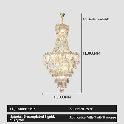 Decorbites™ Elegante Einfache Treppenhaus-Leuchter LED Wohnzimmer Villa Kreative Hotelbeleuchtung