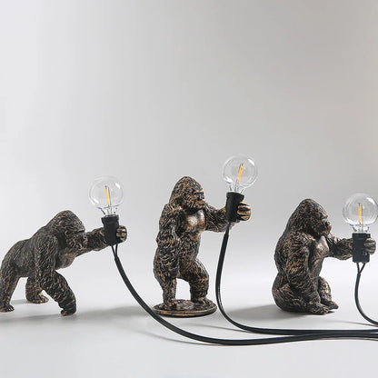 DecorBites™ King Kong Resin Night Light: Customizable LED Table Lamp for Modern Living Spaces
