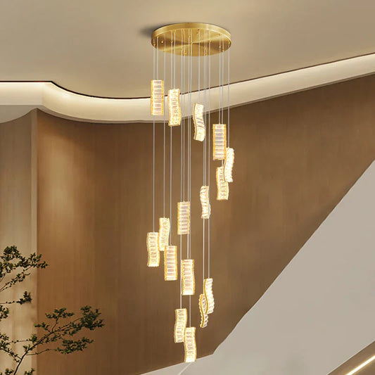 Decorbites™ Deluxe Kristall-Spiral-Slinglights für Hotel-Lobby und Esszimmer-Dekoration