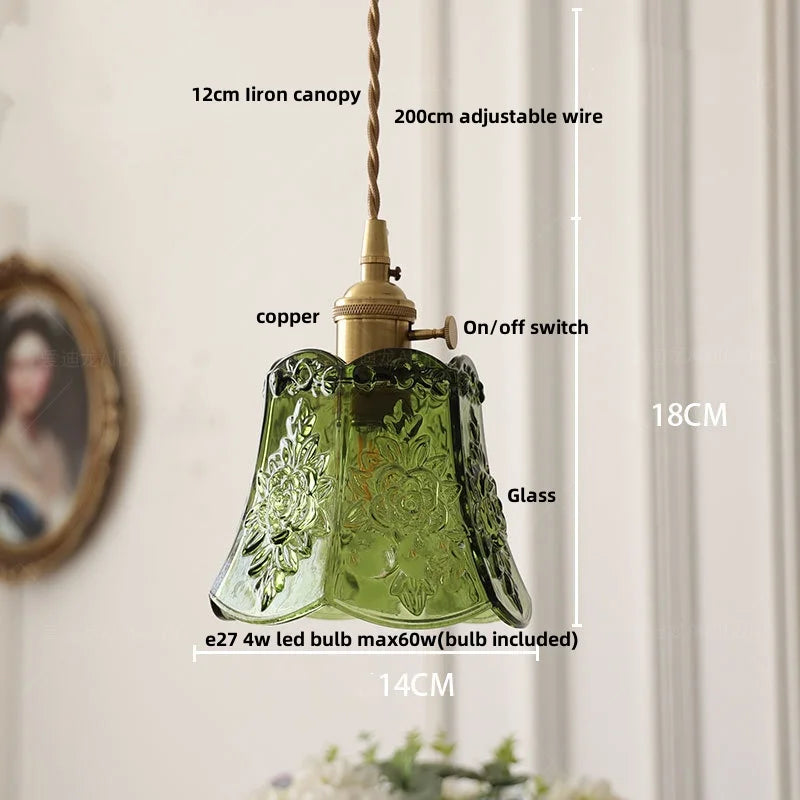DecorBites™ Clear Glass Pendant Lamp with Knob Switch for Modern Minimalist Decor