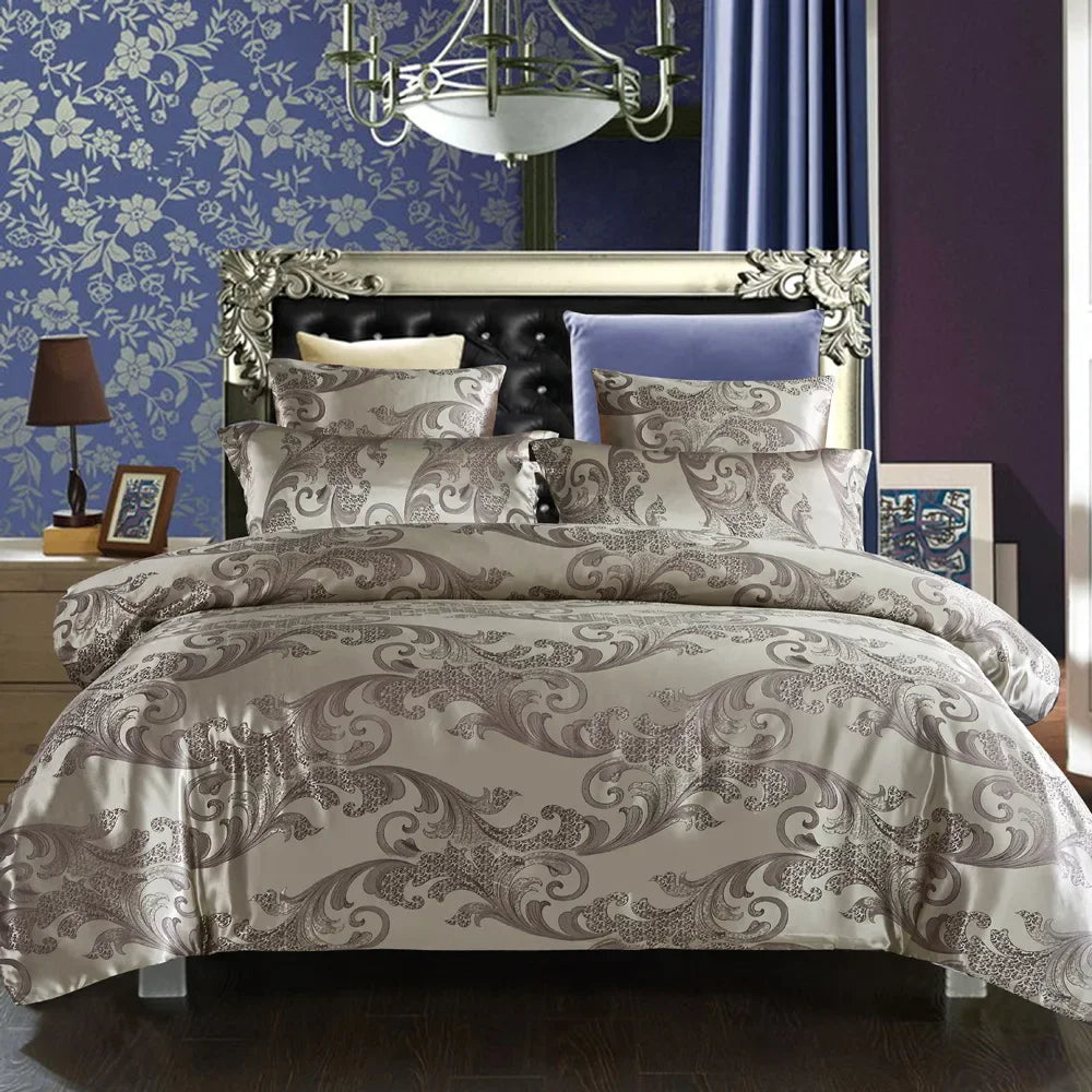 Decorbites™ Jacquard-Luxus-Bettwäsche-Set - King-Size-Daunenbettdecke & Bettdecken - Hochwertige Heimtextilien