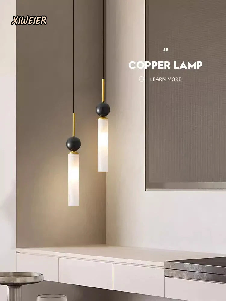 Decorbites™ Kupfer-Wandleuchte: Moderne nordische Marmor-Pendantleuchte für Wohnzimmer & Schlafzimmer