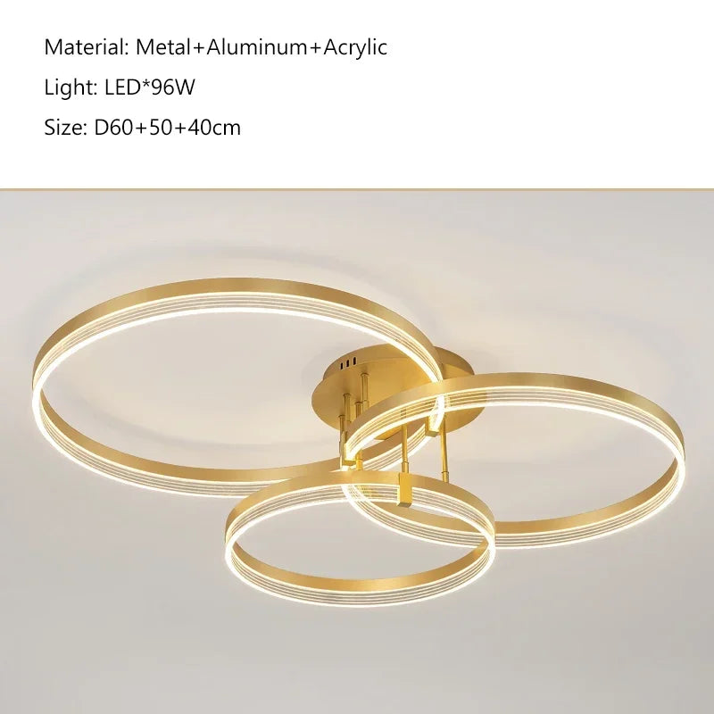 Decorbites™ Acryl-Runder-Ring-Deckenleuchte LED-Kronleuchter Modernes Minimalismus für Wohnzimmer und Küche
