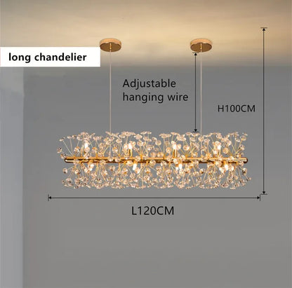 Decorbites™ Gold-Kristall-Leuchter: Luxuriöse LED-Hängeleuchte für Wohn- und Esszimmer
