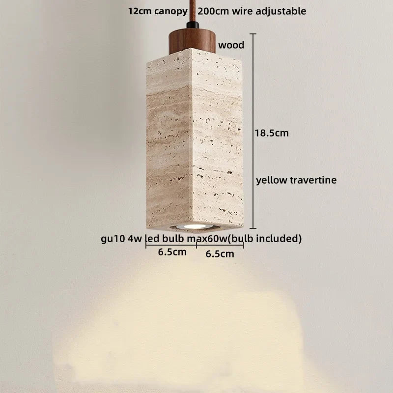 Wood Cement Pendant Light