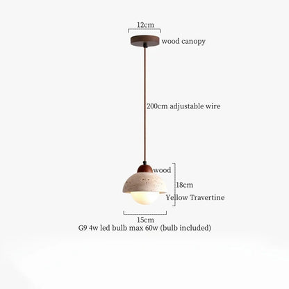 Decorbites™ LED Gelbe Travertin-Hängeleuchte für Vintage-Heimdekoration