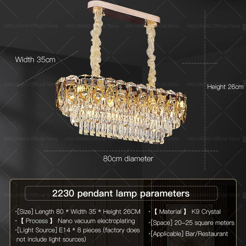 Decorbites™ Kristall-Leuchter: Moderner Luxus-Runder Italienisches Restaurant-Licht