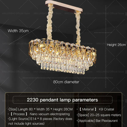 Decorbites™ Kristall-Leuchter: Moderner Luxus-Runder Italienisches Restaurant-Licht