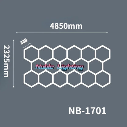 DecorBites™ Hexagon LED Ceiling Light for Barbershop and Garage Hair Salon