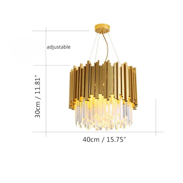 Decorbites™ Goldener Kristall-Leuchter LED-Deckenleuchte für Wohnzimmer & Lobby
