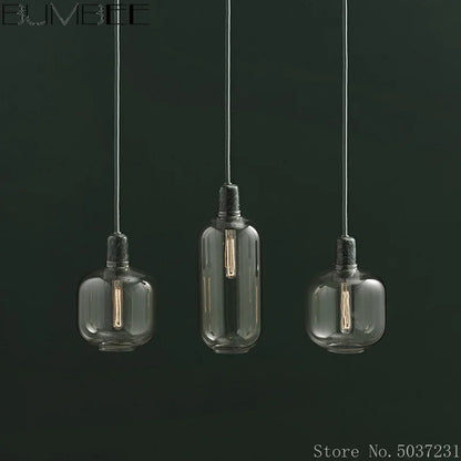 Decorbites™ Industrielle Buntglas-Hängeleuchte LED Pendellampe für Ess- und Wohnzimmer