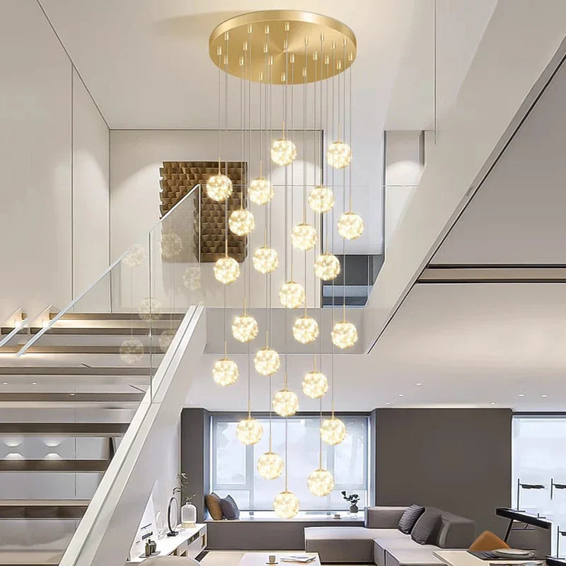 Brushed Brass LED Chandelier